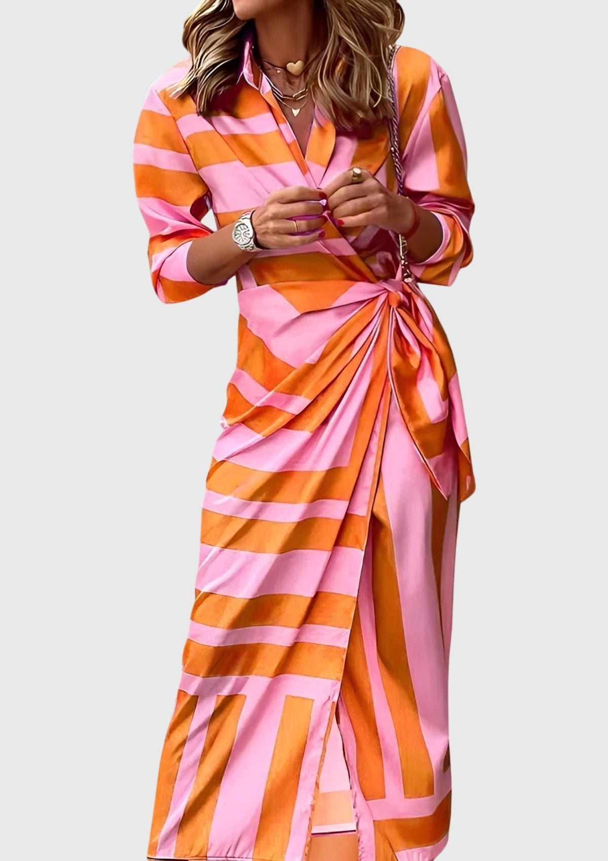 Everly™ | Elegant Wrap Dress with Print