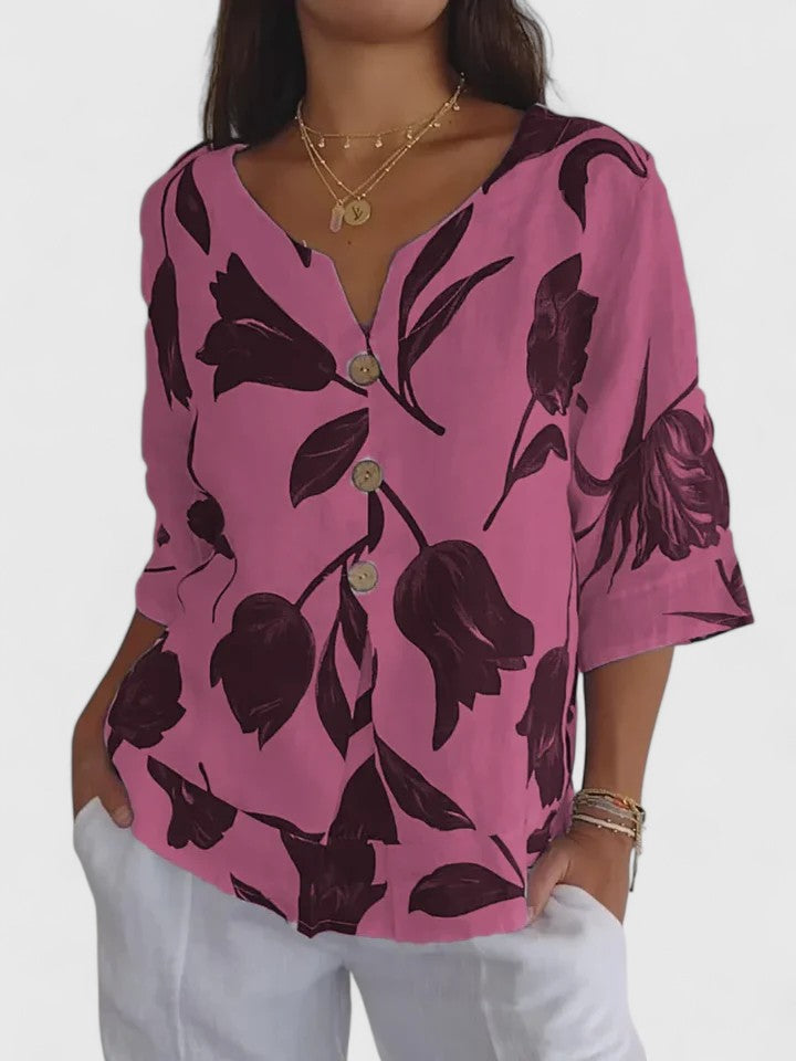 Laura | Comfortable V-Neck Blouse